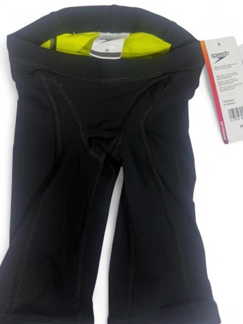 Speedo Black Swimwear with Neon Green Inner Lining